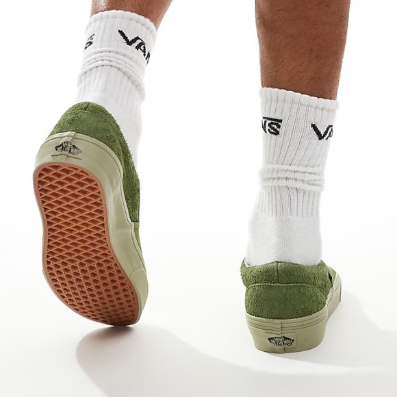 Vans Unisex Elm Green Suede Slip Ons Like New - Picture 12 of 14